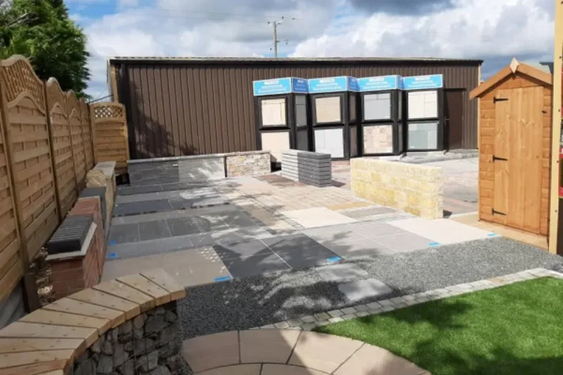 Paving display at William Hercock Melton Mowbray