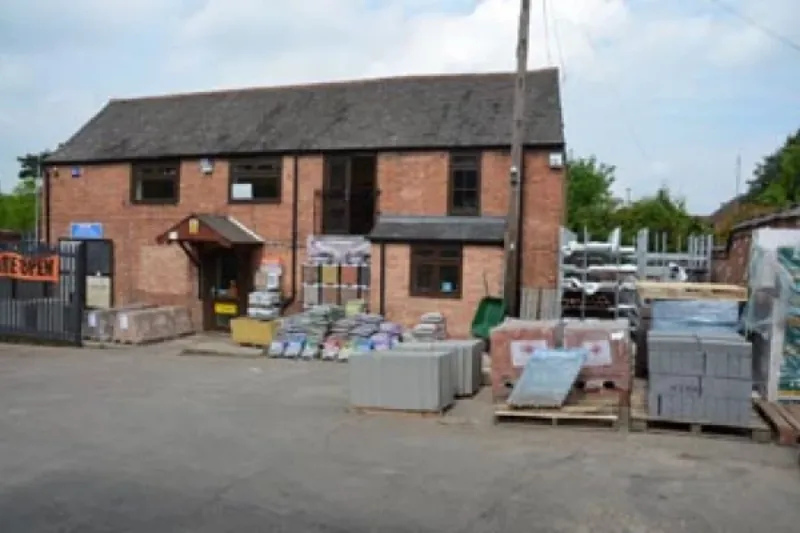 Paving and building materials in the Leicester branch yard