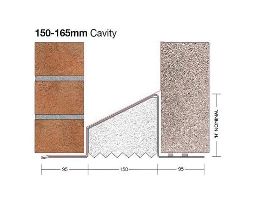 Picture of CB150-1650 mm Standard Duty Cavity Wall Lintel Standard Duty Cavity Wall Lintel - 100mm Inner leaf/100mm Outer Leaf Standard Duty Cavity Wall Lintel - 100mm Inner leaf/100mm Outer Leaf
