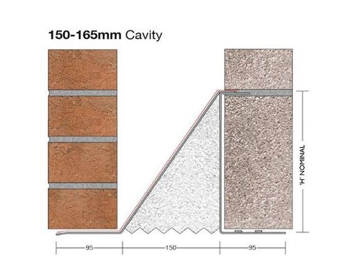 Picture of HD150-2100 mm Heavy Duty Cavity Wall Lintel Heavy Duty Cavity Wall Lintel - 100mm Inner leaf/100mm Outer Leaf Heavy Duty Cavity Wall Lintel - 100mm Inner leaf/100mm Outer Leaf