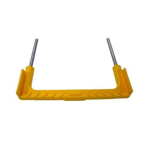 Picture of 380mm wide Dbl Width Step Iron Yellow Encaps.Galv steel for building into brickwork chambers Ancillary Item 