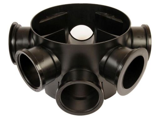 Picture of 315mm Dia. Shallow Access Chamber Base 190mm Invert (Inc. 2 Socket Plugs) 