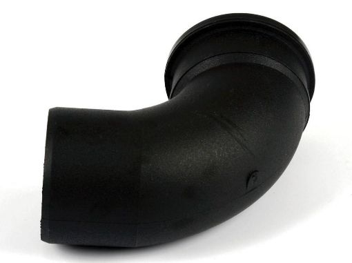 Picture of Brett Martin Cascade Push-Fit Soil 110mm 92.5° Single Socket Bend Black