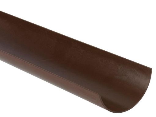 Picture of Brett Martin Rainwater 112mm Roundstyle 2m Gutter Brown
