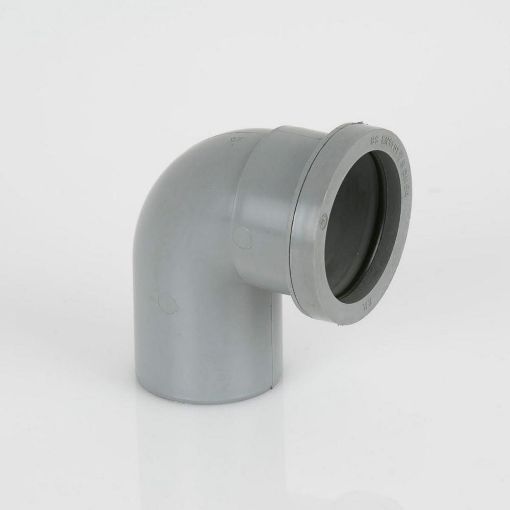Picture of 32mm Push-Fit Waste Polypropylene 90 deg Conversion Bend Grey 