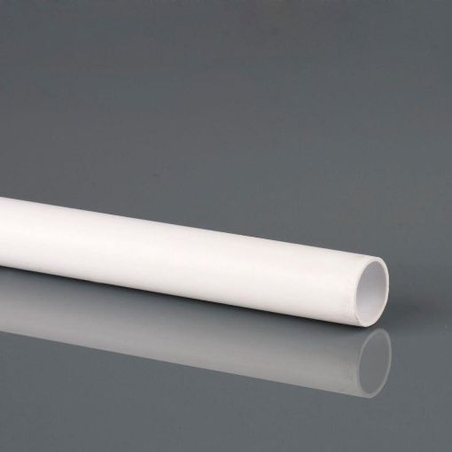 Picture of 40mm Push-Fit Waste Polypropylene 3m P/E Waste Pipe White 