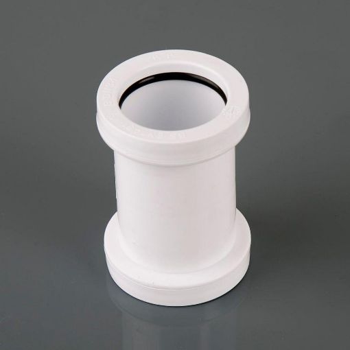 Picture of 40mm Push-Fit Waste Polypropylene Straight Connector White 