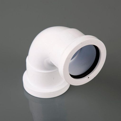 Picture of 40mm Push-Fit Waste Polypropylene 92 1/2 deg Swept Bend White 
