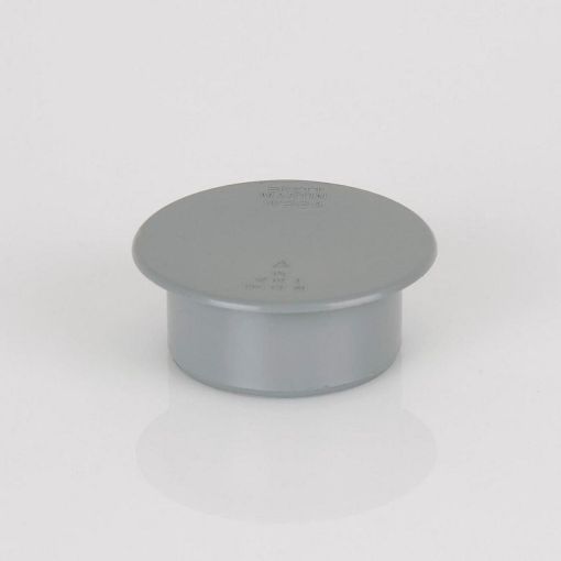Picture of 40mm Push-Fit Waste Polypropylene Solvent Socket Plug Grey 
