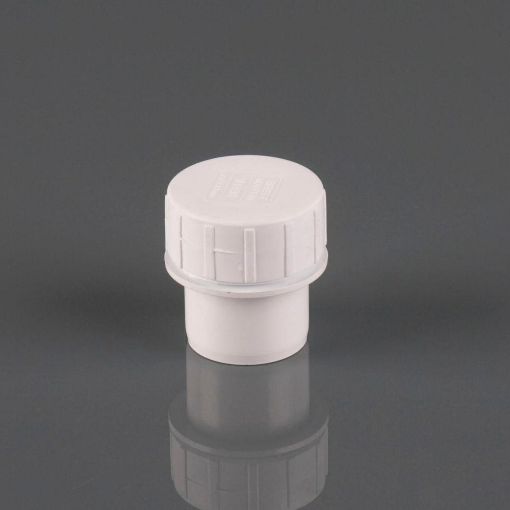 Picture of 32mm Solvent Waste Solvent Access Plug White Polar 