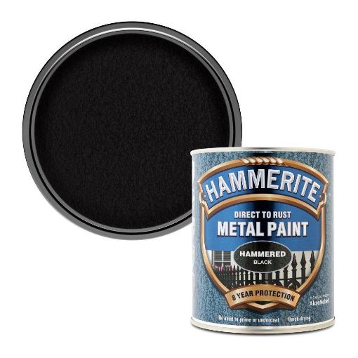 Picture of Hammerite Metal Paint Hammered Black 750ml