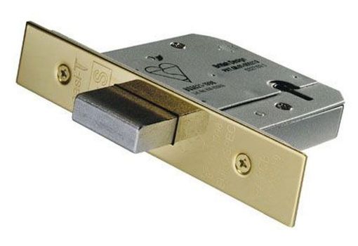 Picture of EASI-T DEADLOCK - 5 LEVER - BRITISH STANDARD STAINLESS BRASS 65 MM