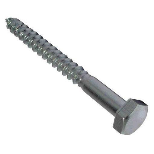 Picture of M6 x 40mm Coach Screws - Zinc Plated - Bag 10