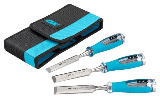 Picture of OX Pro 3 Piece Wood Chisel Set in Velcro Case