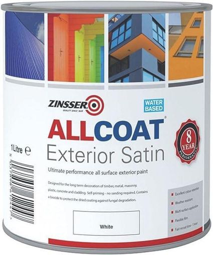 Picture of Zinsser AllCoat Exterior Satin WB White 2.5L