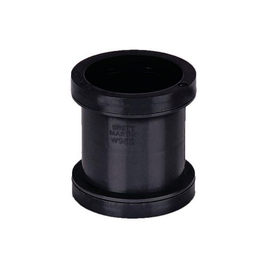 Picture of 32mm Push-Fit Waste Polypropylene Straight Connector Black 