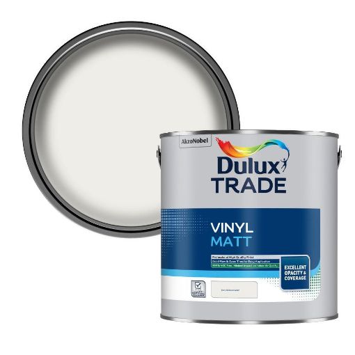 Picture of Dulux Trade Vinyl Matt Pure Brilliant White 2.5L