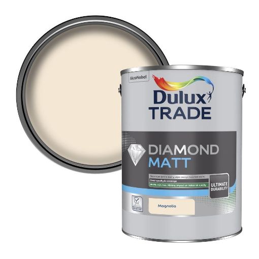 Picture of Dulux Trade Diamond Matt Magnolia 5L