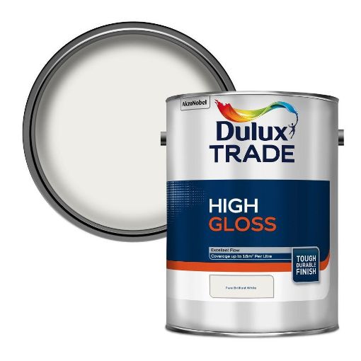 Picture of Dulux Trade High Gloss Pure Brilliant White 5L