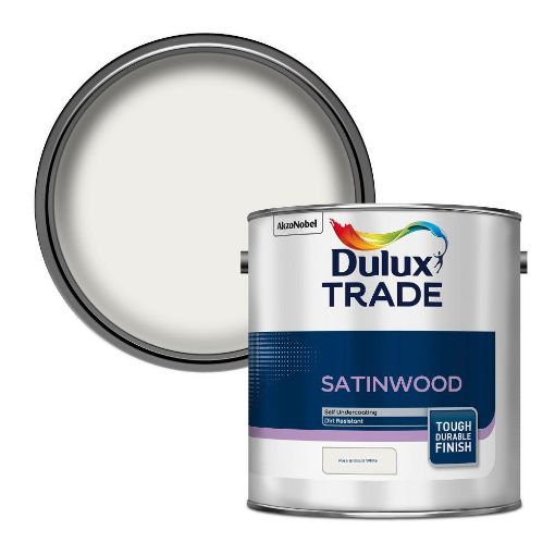 Picture of Dulux Trade Satinwood Pure Brilliant White 2.5L