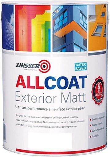 Picture of Zinsser AllCoat Exterior Matt WB White 5L