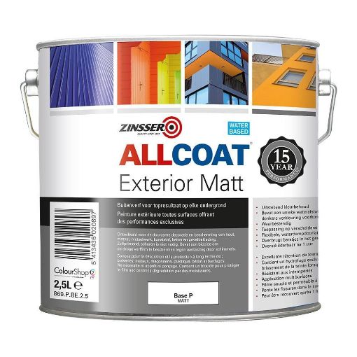 Picture of Zinsser AllCoat Exterior Matt WB White 2.5L