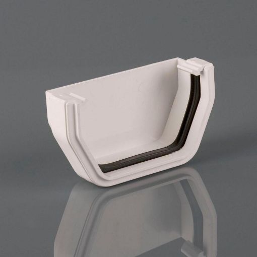 Picture of Rainwater 114mm Squarestyle External Stopend Arctic White 