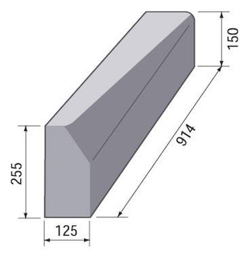 Picture of DROP KERB 225MMX125MM/125MMX150MM LEFT HAND