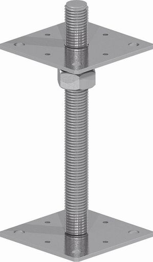 Picture of ADJ BOLT DOWN POST SUPPORT | 80X250MM BZP