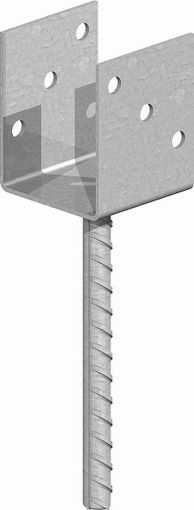 Picture of CONCRETE IN U POST SUPPORT | 4" 100MM GALV