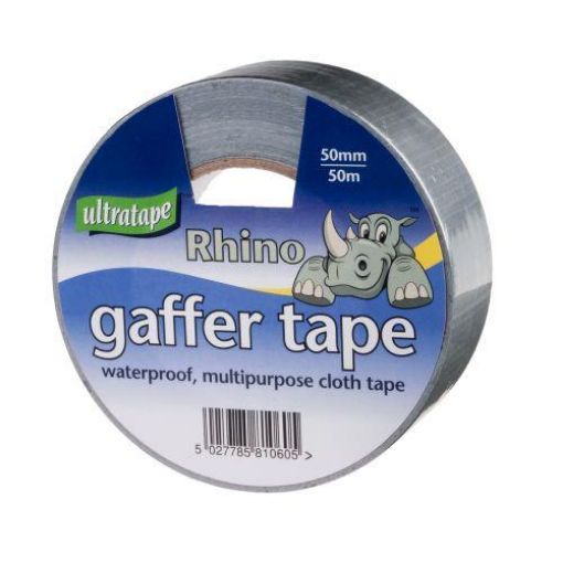 Picture of Ultratape 50mm x 50m Silver Cloth Tape - Rhino label