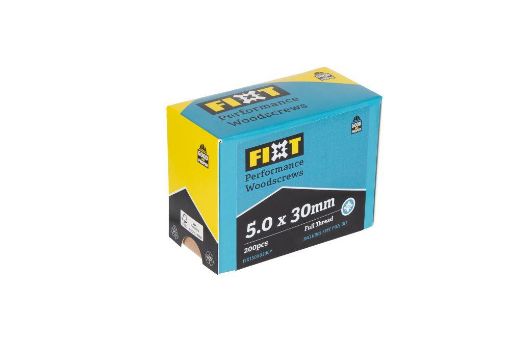 Picture of  FIXT PERFORMANCE WOODSCREWS 5.0 X 30mm CP (Box 200)