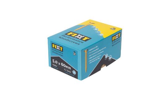 Picture of  FIXT PERFORMANCE WOODSCREWS 5.0 X 60mm CP (Box 100)
