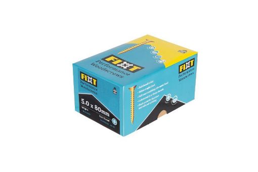 Picture of  FIXT PERFORMANCE WOODSCREWS 5.0 X 80mm CP (Box 100)