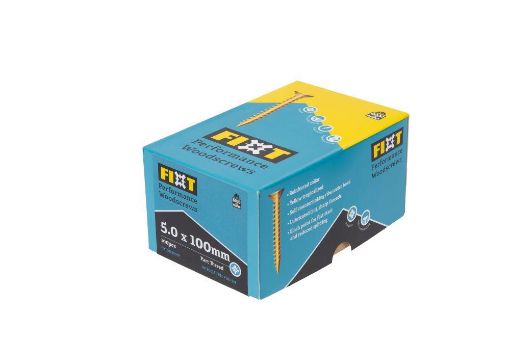 Picture of  FIXT PERFORMANCE WOODSCREWS 5.0 X 100mm CP (Box 100)
