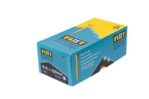 Picture of  FIXT PERFORMANCE WOODSCREWS 6.0 X 150mm CP (Box 100)